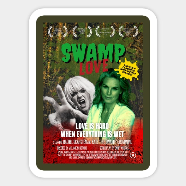 Swamp Love Movie Poster Sticker by Rainbow Kin Wear